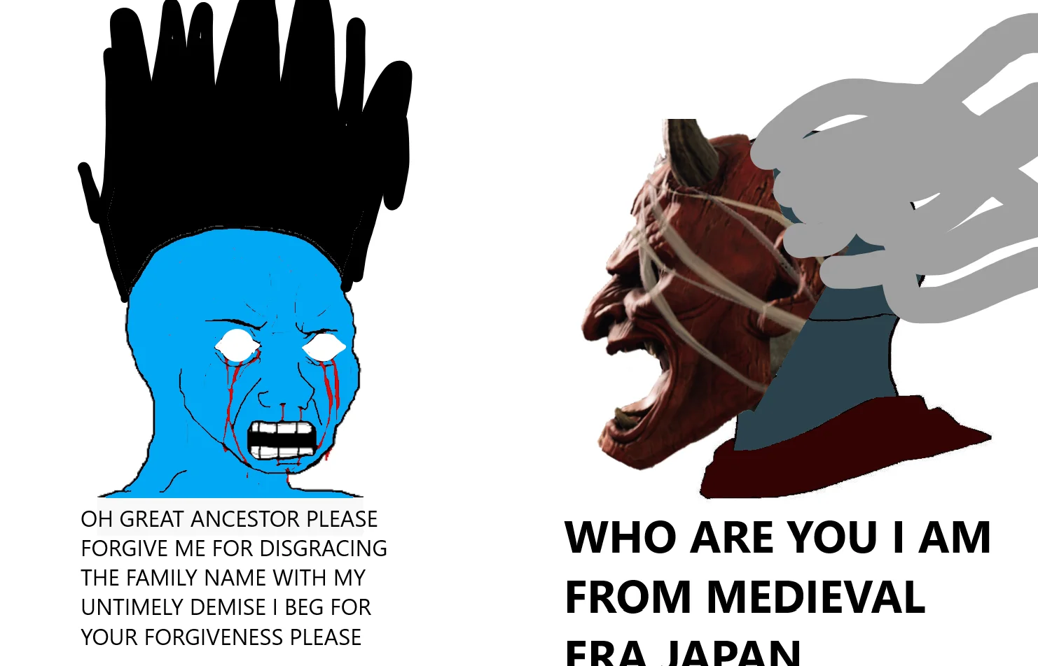 Tweet by camy @thetornuproad with the punchline WHO ARE YOU I AM FROM ANCIENT GREECE