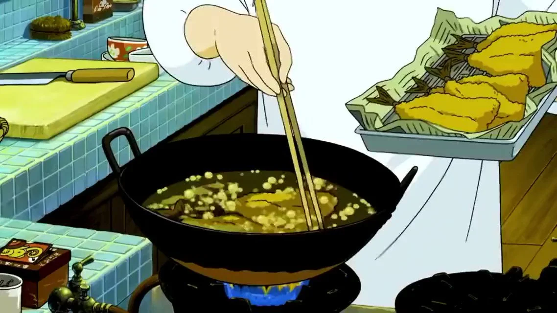 Why Does Anime Food Look So Good? — Tweet captioned 'Why does food in anime look so good?' with a disgusting rat-filled meat image from JoJo