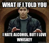 Why I Hate Religion But I Love Jesus — Jefferson Bethke with white Impact font 'What If I Told You' and 'I Hate Alcohol, But I Love Whiskey'.