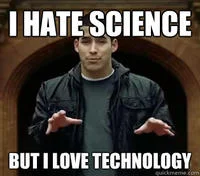 Why I Hate Religion But I Love Jesus — Jefferson Bethke in archway with Impact font text 'I Hate Science' and 'But I Love Technology'.