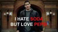 Why I Hate Religion But I Love Jesus — Jefferson Bethke with text 'I Hate Soda' and 'But Love Pepsi' with Pepsi highlighted in red.