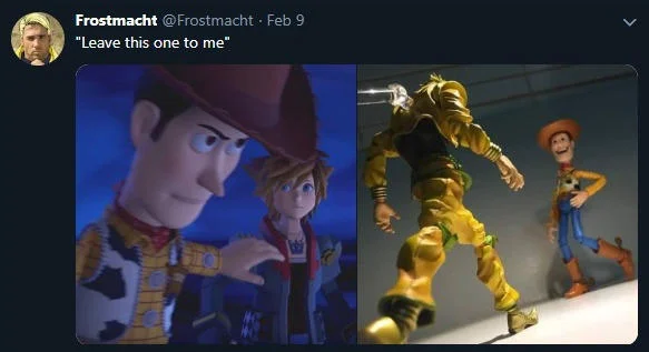 Woody Holding Sora Back — Frostmacht @Frostmacht "Leave this one to me" Feb 9