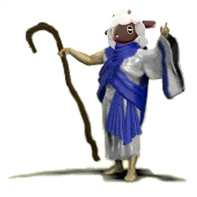 Pixel art animation of Wooloo rolling through grass