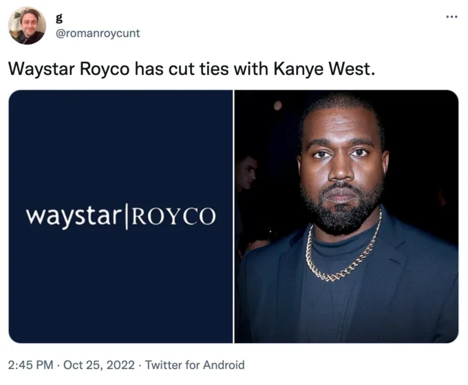 X Has Officially Cut Ties with Kanye West — Tweet joking that Yeezy itself cut ties with Kanye West