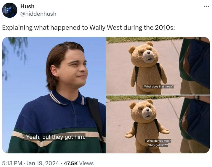 Yeah But They Got Him — Twitter meme about Wally West using 'Yeah, but they got him' format