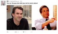 Twitter meme screenshot: two men comparison in 'You vs the Guy' format