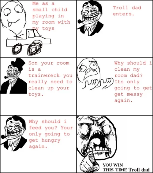 You Win This Time! — Rage comic about Hitler stealing Nutella ending with 'You Win This Time Hitler' caption.